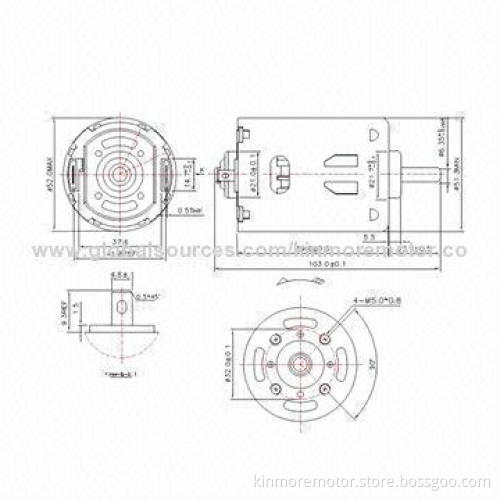 12V High-torque Low-speed DC Motor with Dual-shaft for Power and Garden Tools, Drill and Saws